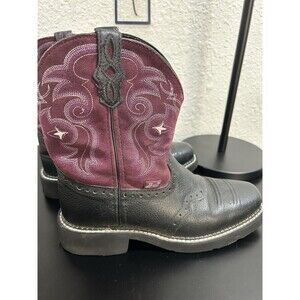 Justin Boots Gypsy Black Square Toe Size 6.5 Leather New No Box